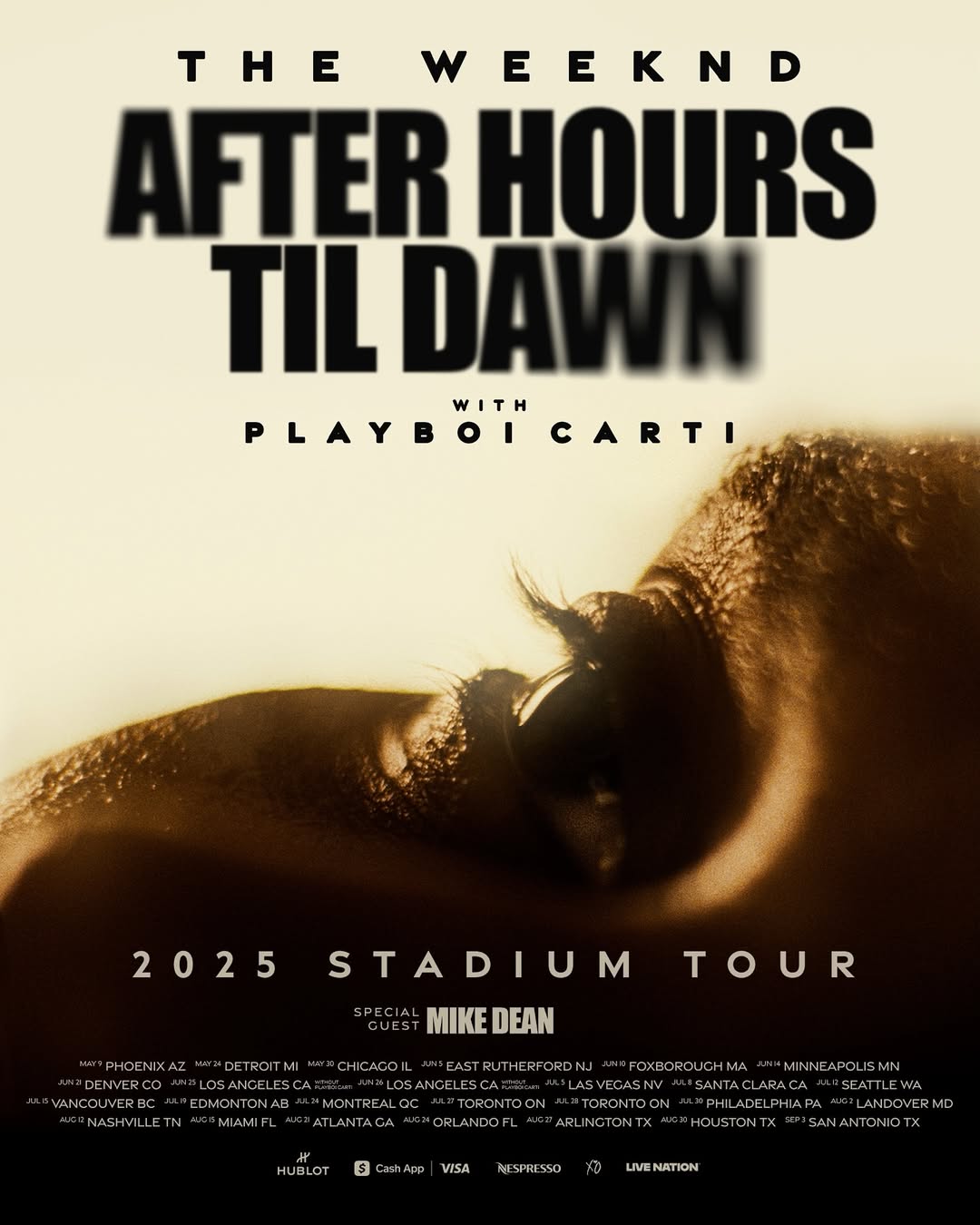 The Weeknd After Hours Til Dawn Tour Poster 2025